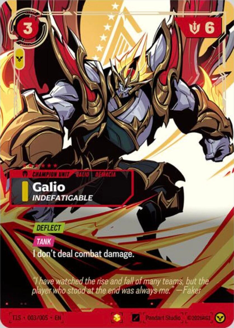 Image for Galio, Indefatigable (T1 Worlds Champion Signature Edition Bundle) (T1S 003/005) (PR) - Riftbound: League of Legends Trading Card Game