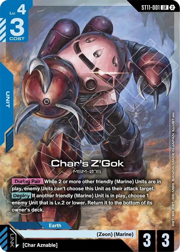 Image for Char's Z'Gok (ST11-001) (ST11) - Gundam Card Game