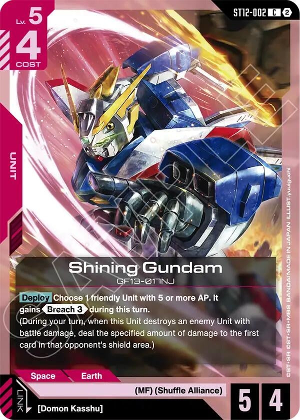 Image for Shining Gundam (ST12-002) (ST12) - Gundam Card Game