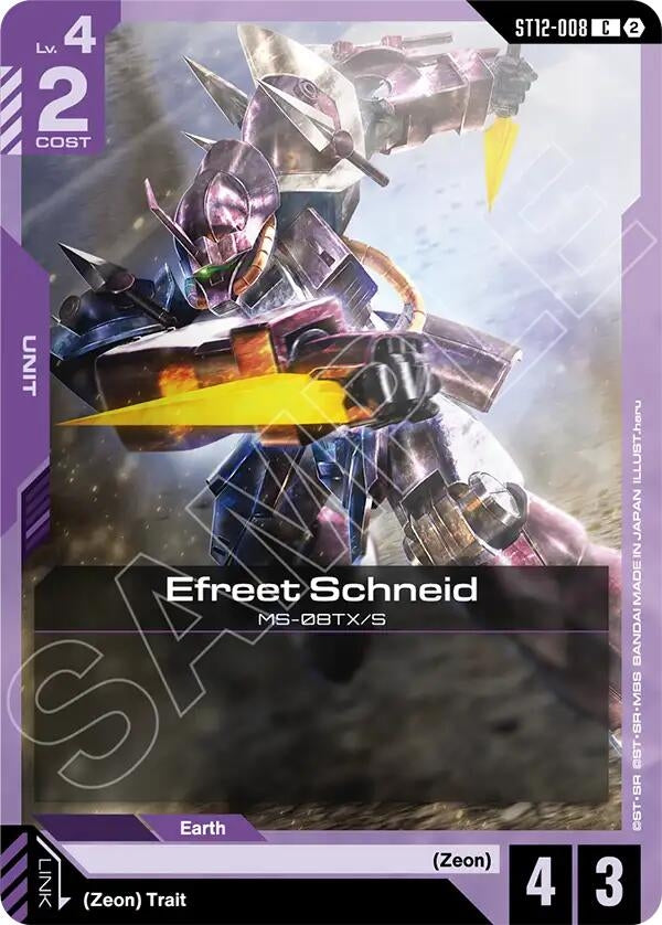 Image for Efreet Schneid (ST12-008) (ST12) - Gundam Card Game