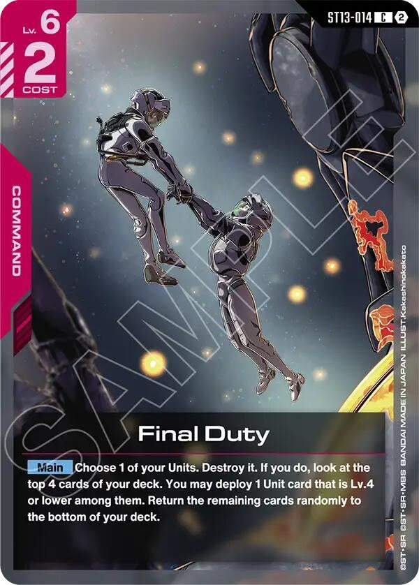 Image for Final Duty (ST13-014) (ST13) - Gundam Card Game