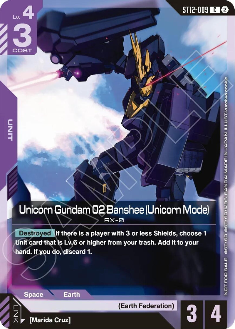 Image for Unicorn Gundam 02 Banshee (Unicorn Mode) (ST11-ST14 Release Event) (ST12-009) (GCG-PR) - Gundam Card Game