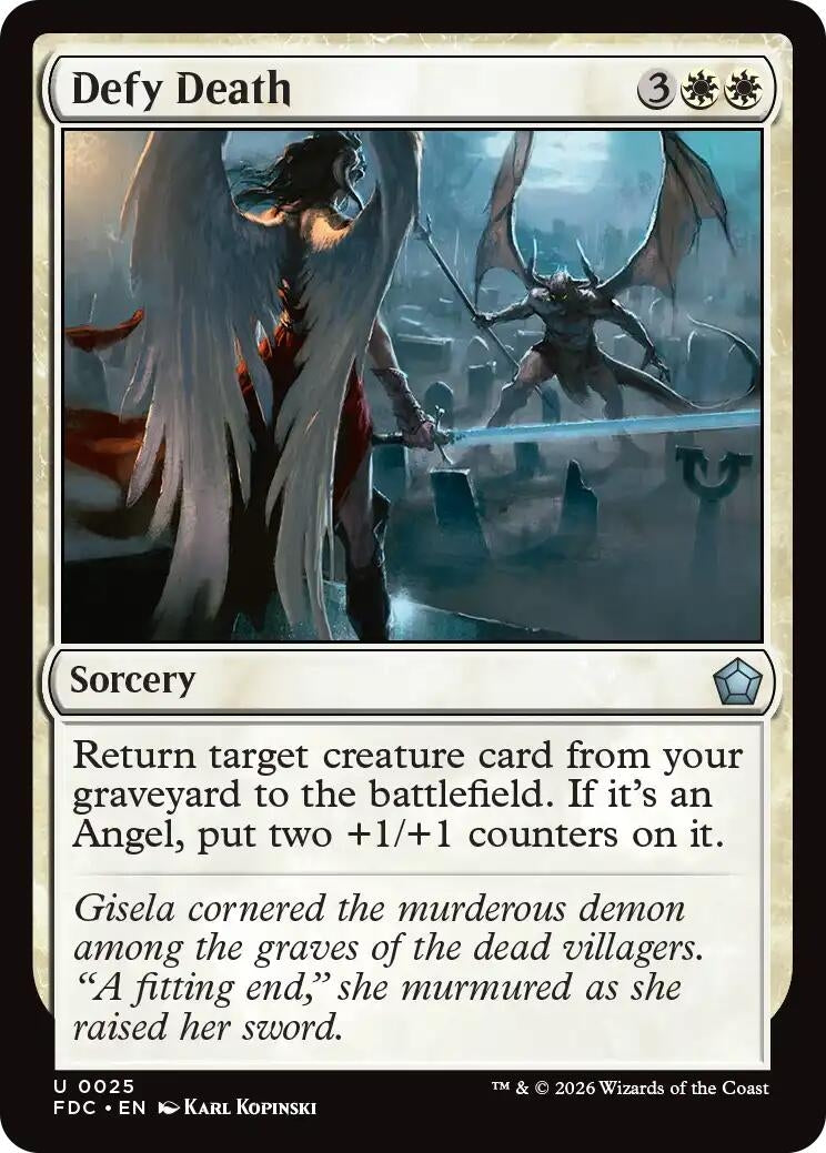 Image for Defy Death (25) (FDC) - Magic: The Gathering