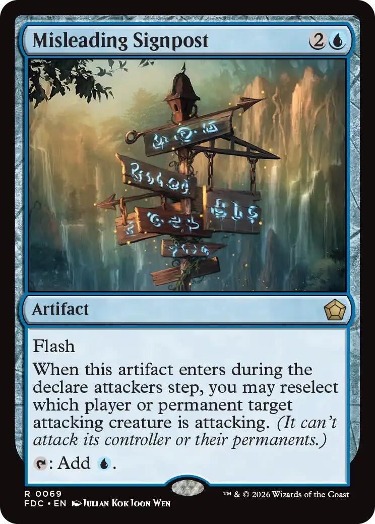 Image for Misleading Signpost (69) (FDC) - Magic: The Gathering