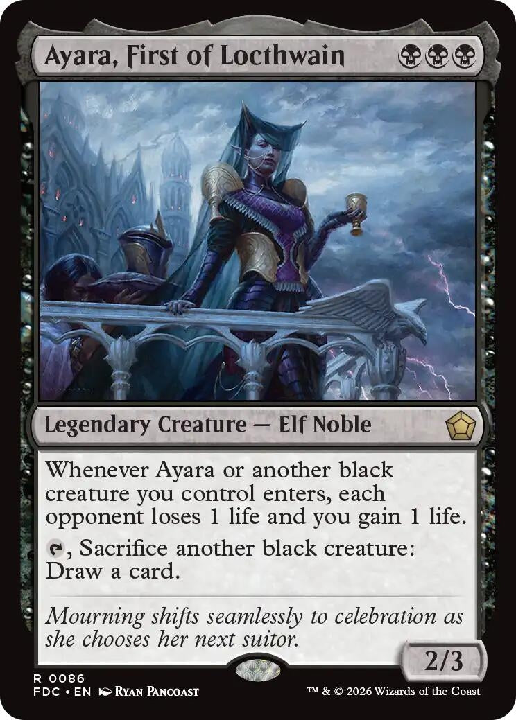 Image for Ayara, First of Locthwain (86) (FDC) - Magic: The Gathering