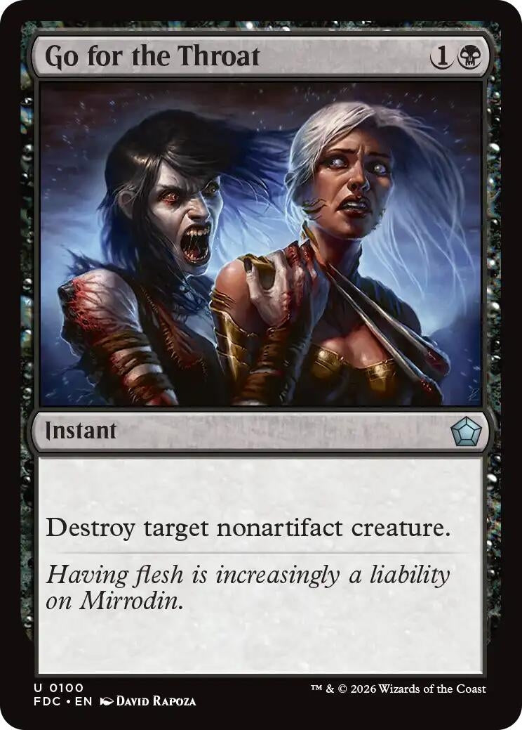 Image for Go for the Throat (100) (FDC) - Magic: The Gathering