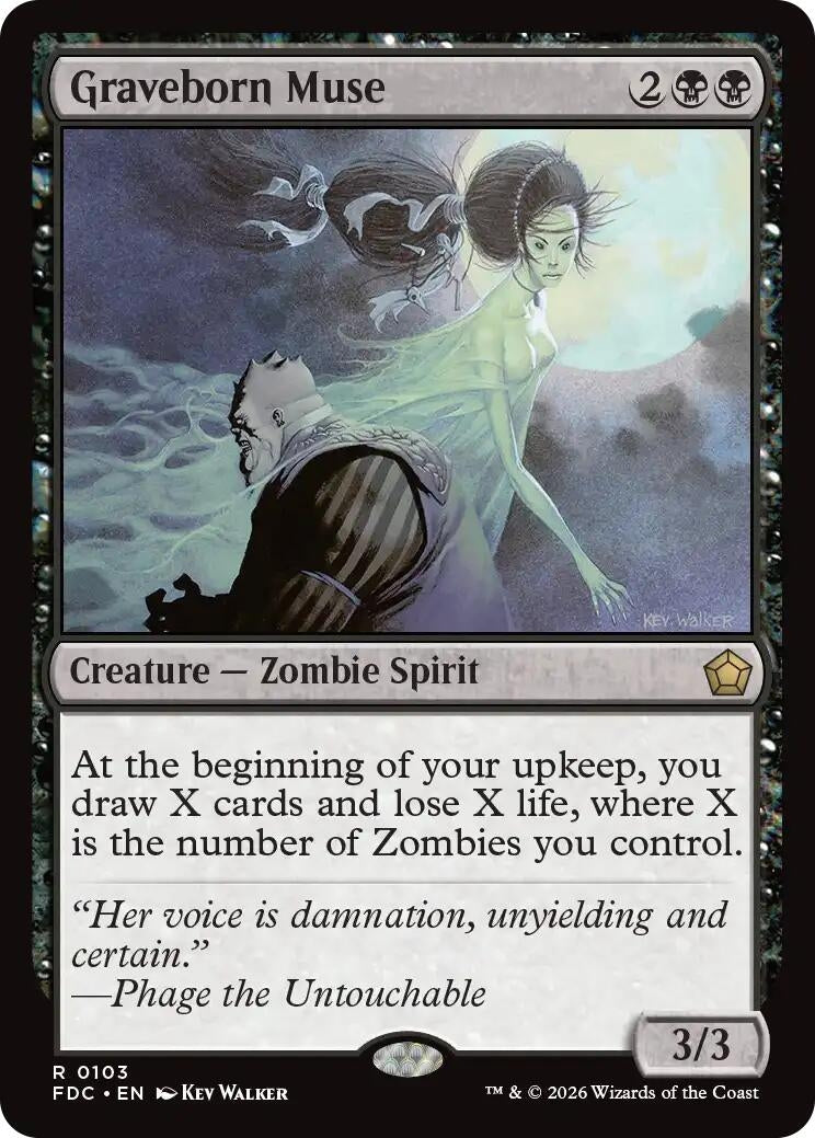 Image for Graveborn Muse (103) (FDC) - Magic: The Gathering