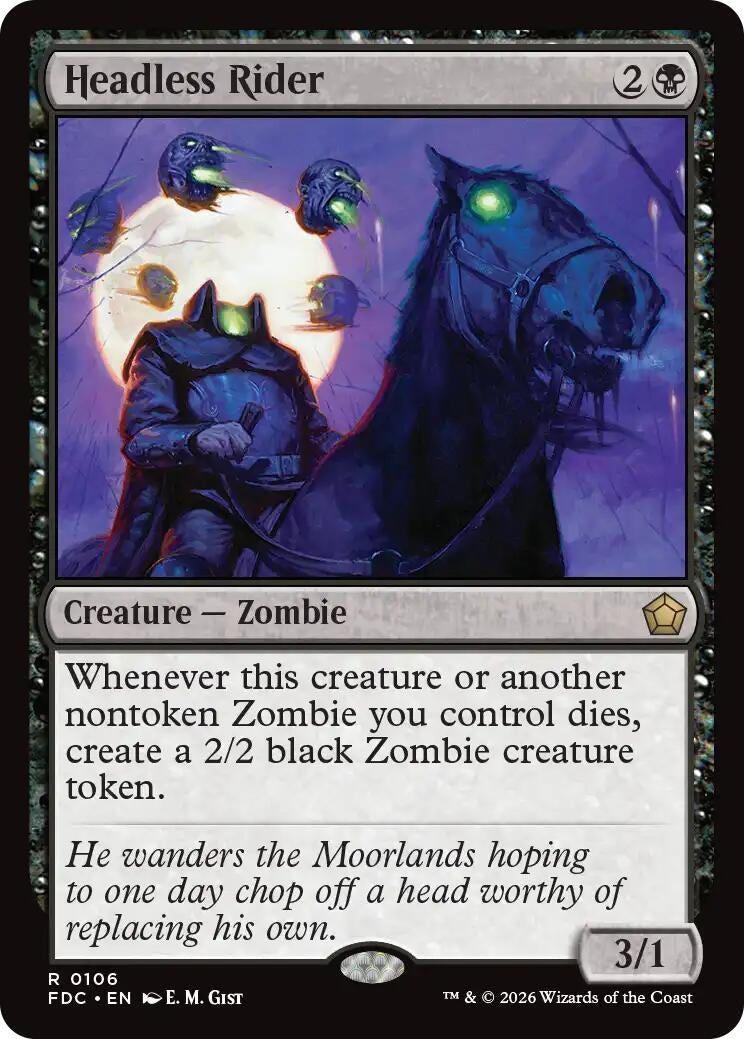 Image for Headless Rider (106) (FDC) - Magic: The Gathering