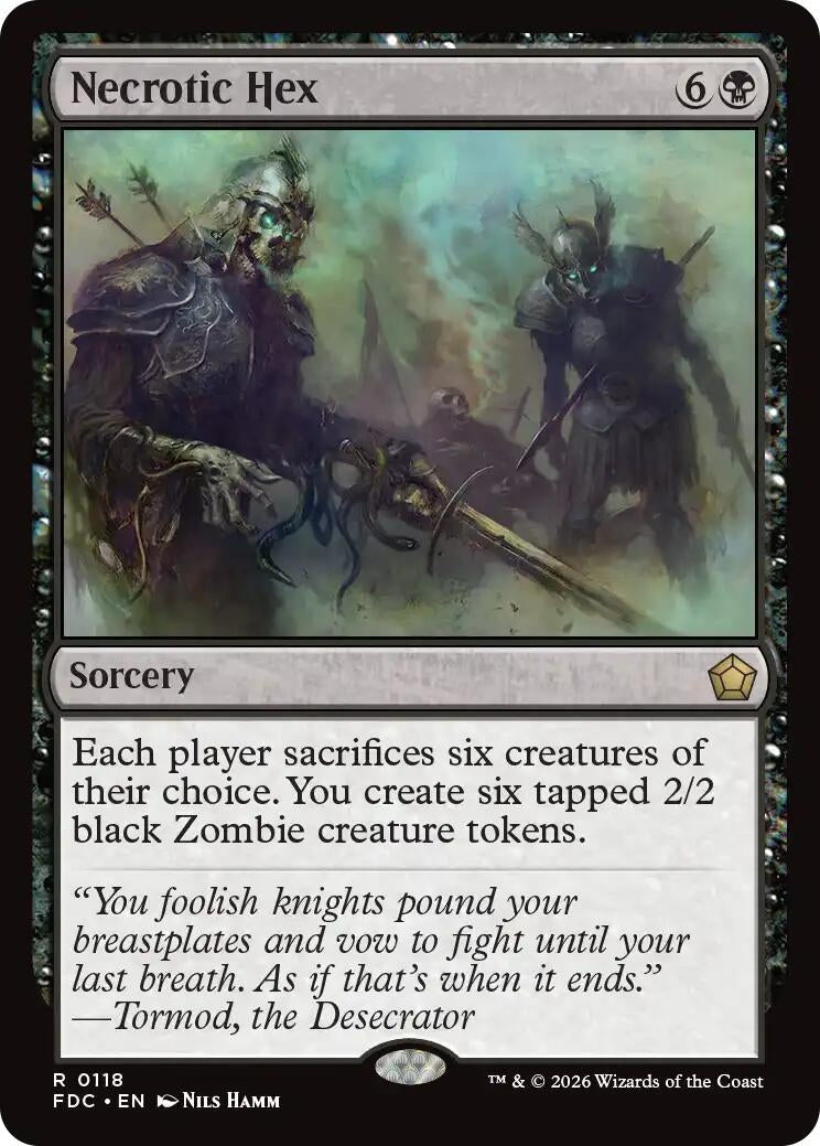 Image for Necrotic Hex (118) (FDC) - Magic: The Gathering