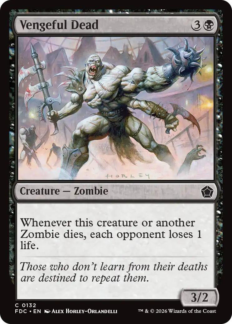 Image for Vengeful Dead (132) (FDC) - Magic: The Gathering