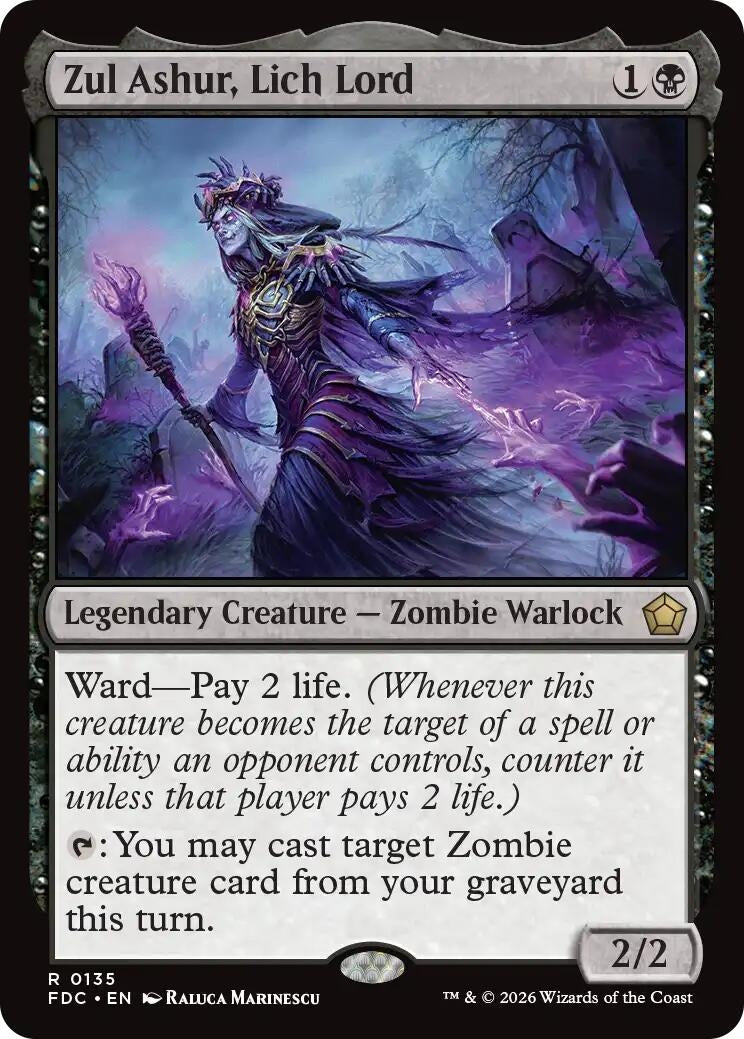 Image for Zul Ashur, Lich Lord (135) (FDC) - Magic: The Gathering