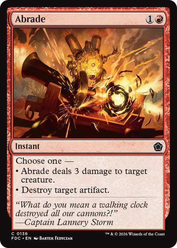Image for Abrade (136) (FDC) - Magic: The Gathering