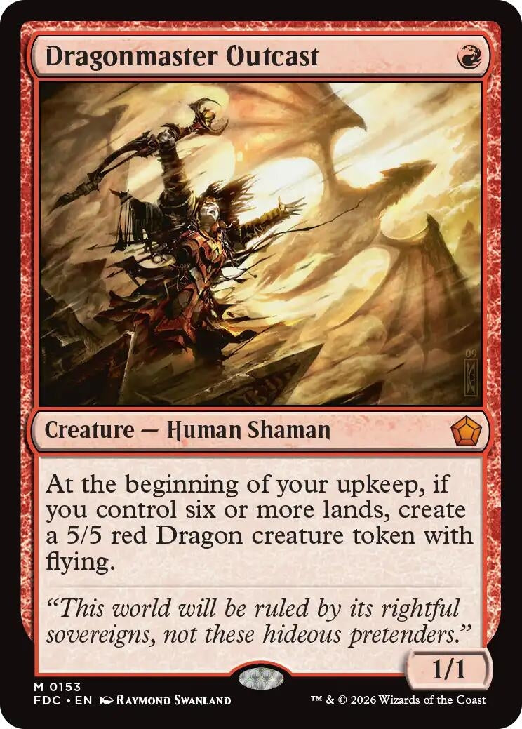 Image for Dragonmaster Outcast (153) (FDC) - Magic: The Gathering
