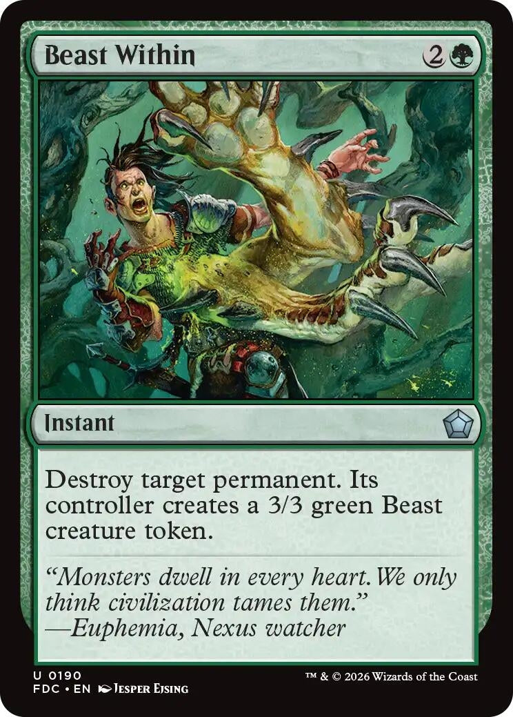 Image for Beast Within (190) (FDC) - Magic: The Gathering
