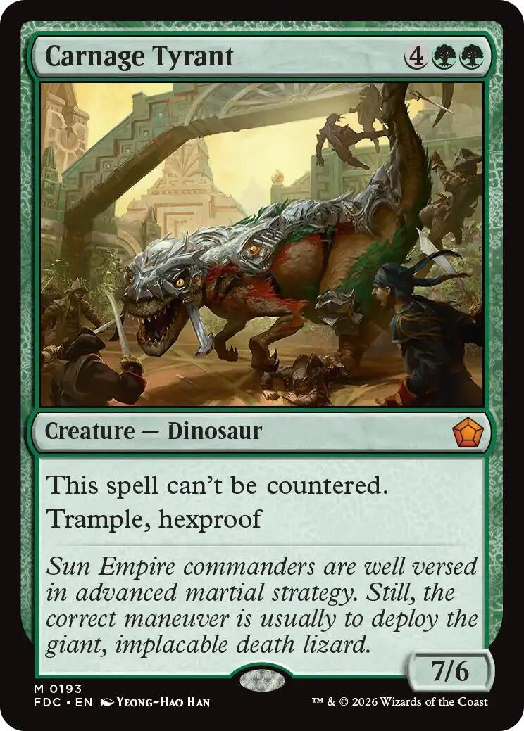 Image for Carnage Tyrant (193) (FDC) - Magic: The Gathering