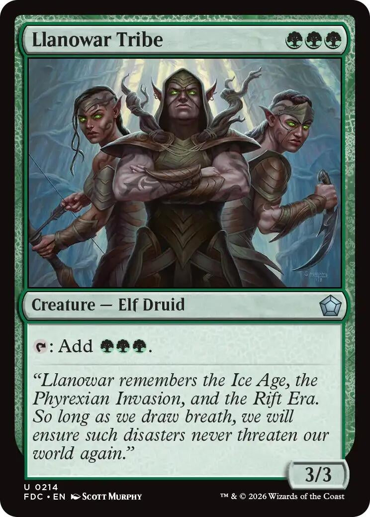 Image for Llanowar Tribe (214) (FDC) - Magic: The Gathering