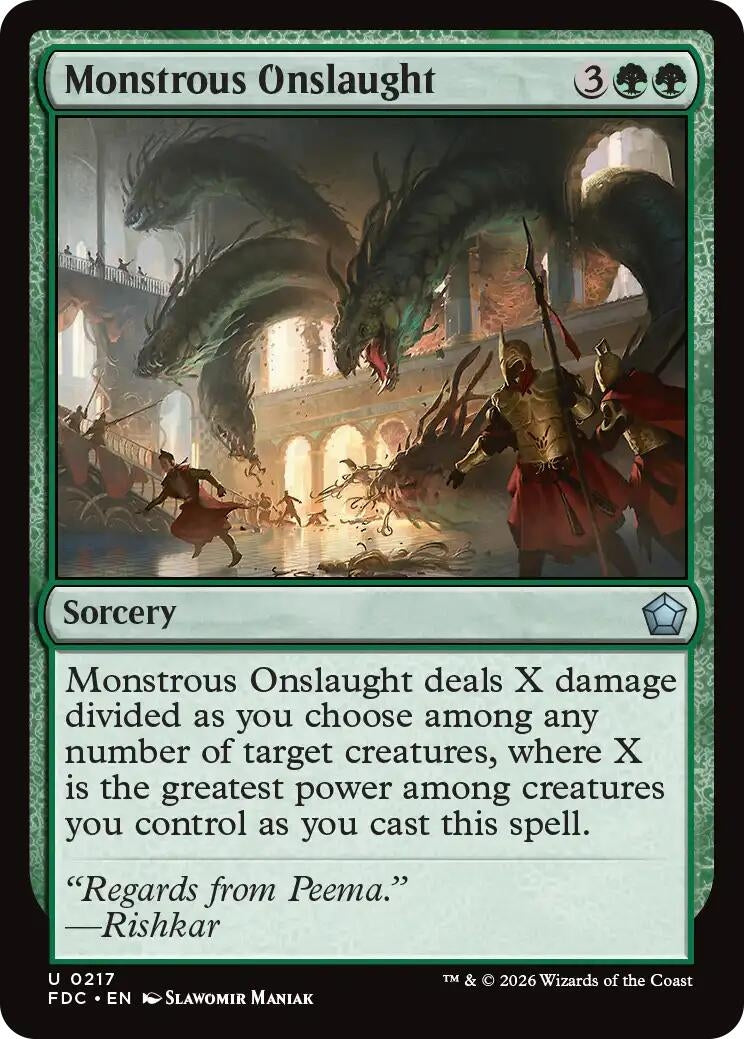 Image for Monstrous Onslaught (217) (FDC) - Magic: The Gathering
