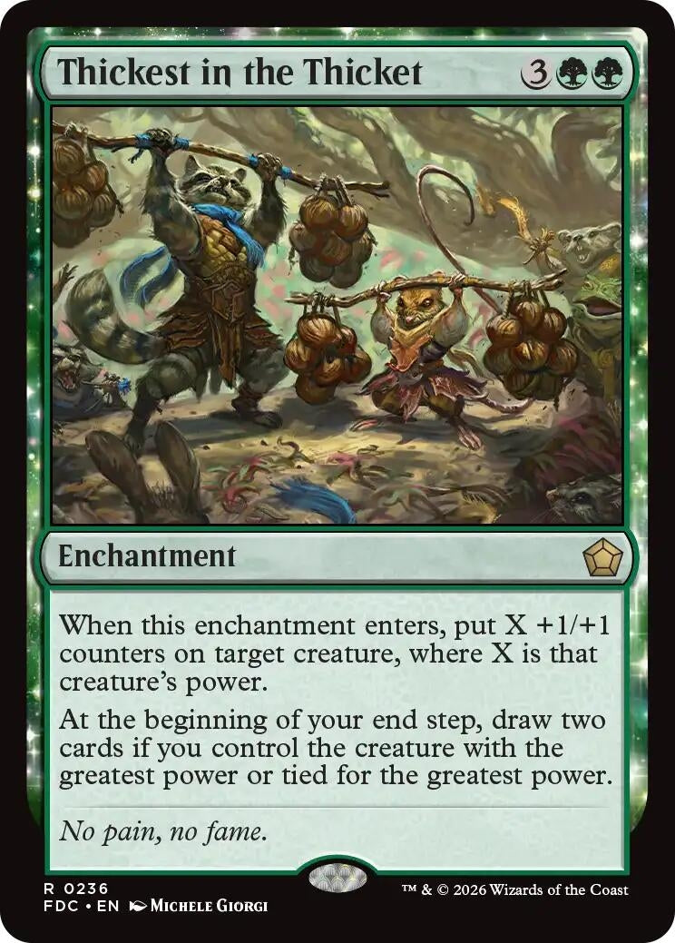 Image for Thickest in the Thicket (236) (FDC) - Magic: The Gathering
