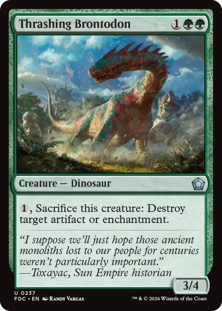 Image for Thrashing Brontodon (237) (FDC) - Magic: The Gathering