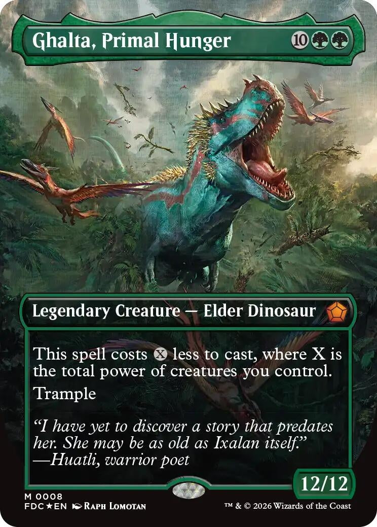 Image for Ghalta, Primal Hunger (Borderless) (8) (FDC) - Magic: The Gathering