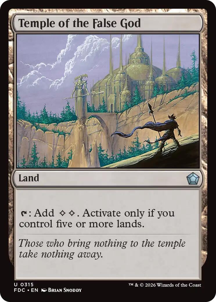 Image for Temple of the False God (315) (FDC) - Magic: The Gathering
