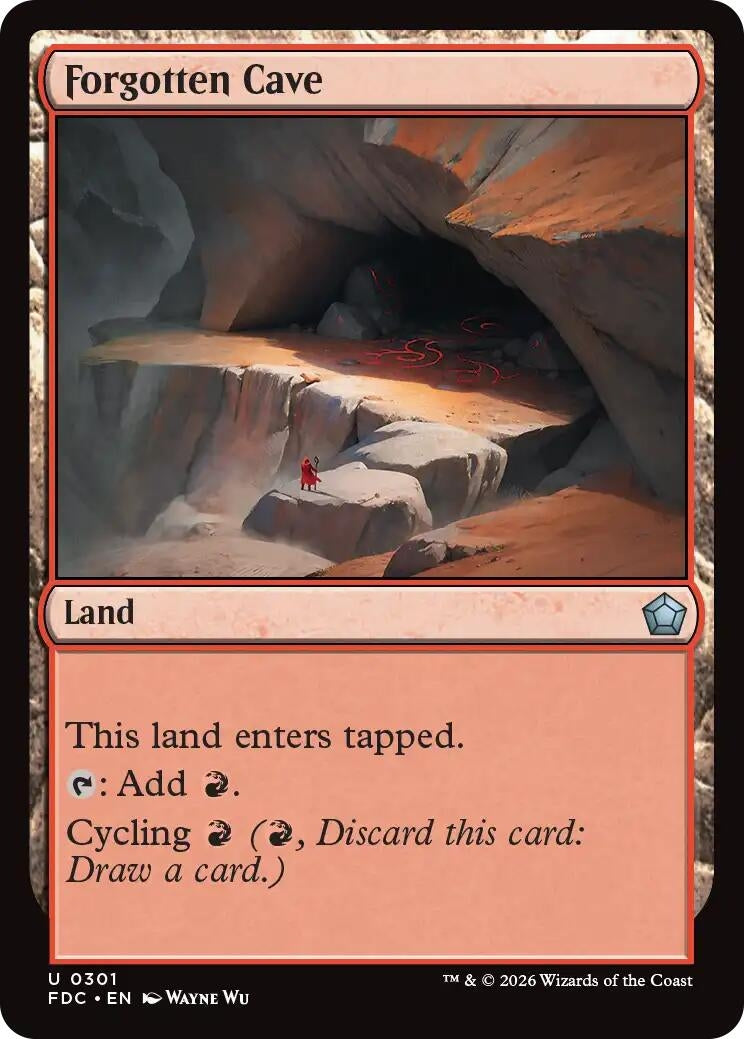 Image for Forgotten Cave (301) (FDC) - Magic: The Gathering
