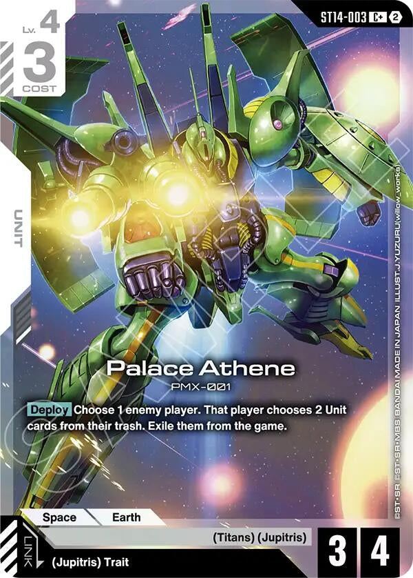 Image for Palace Athene (C+) (ST14-003) (ST14) - Gundam Card Game
