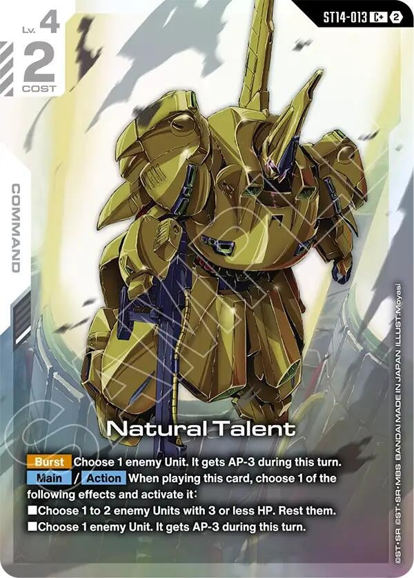 Image for Natural Talent (C+) (ST14-013) (ST14) - Gundam Card Game