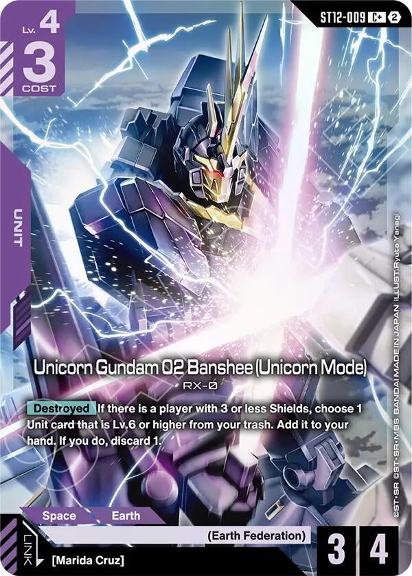 Image for Unicorn Gundam 02 Banshee (Unicorn Mode) (C+) (ST12-009) (ST12) - Gundam Card Game