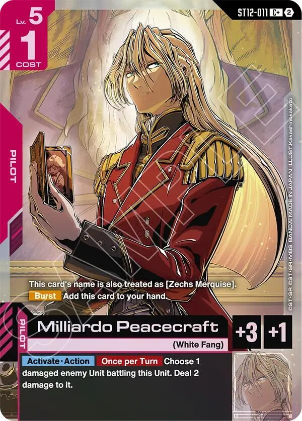 Image for Milliardo Peacecraft (C+) (ST12-011) (ST12) - Gundam Card Game