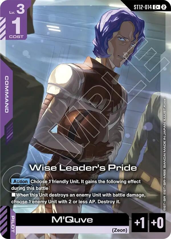 Image for Wise Leader's Pride (C+) (ST12-014) (ST12) - Gundam Card Game