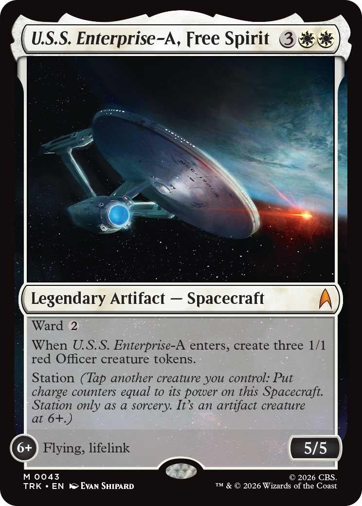 Image for U.S.S. Enterprise-A, Free Spirit (43) (TRK) - Magic: The Gathering