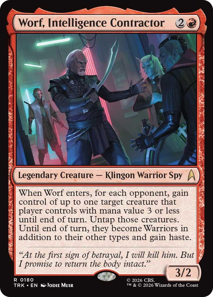 Image for Worf, Intelligence Contractor (180) (TRK) - Magic: The Gathering