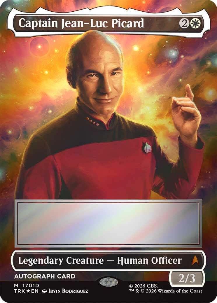 Image for Captain Jean-Luc Picard (Borderless) (Signed) (1701) (TRK) - Magic: The Gathering