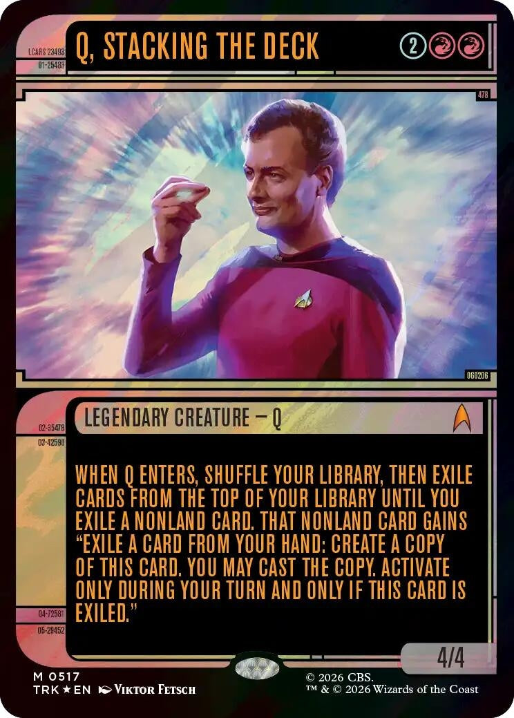 Image for Q, Stacking the Deck (Showcase) (Surge Foil) (517) (TRK) - Magic: The Gathering