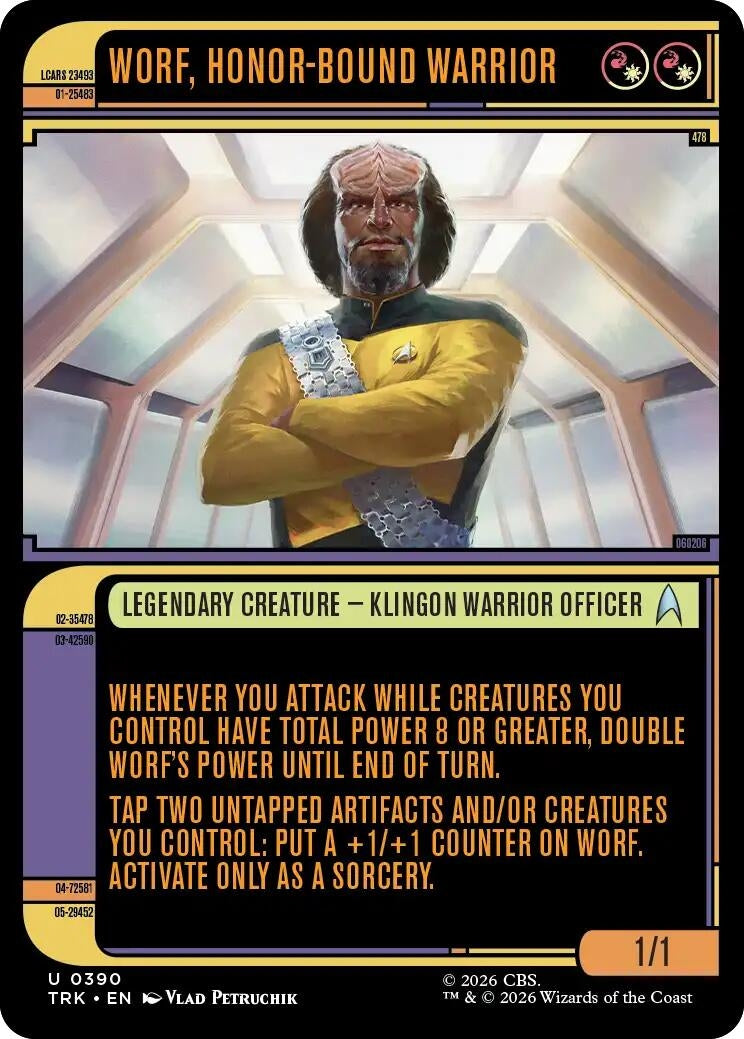 Image for Worf, Honor-Bound Warrior (Showcase) (0390) (390) (TRK) - Magic: The Gathering