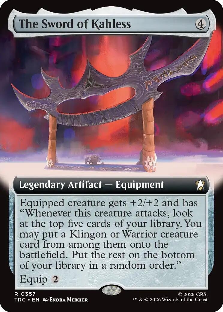 Image for The Sword of Kahless (Extended Art) (357) (TRC) - Magic: The Gathering