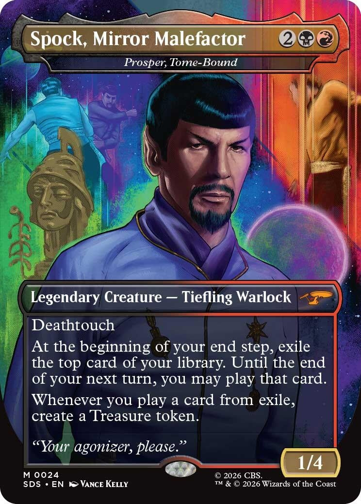 Image for Spock, Mirror Malefactor - Prosper, Tome-Bound (Borderless) (24) (SDS) - Magic: The Gathering