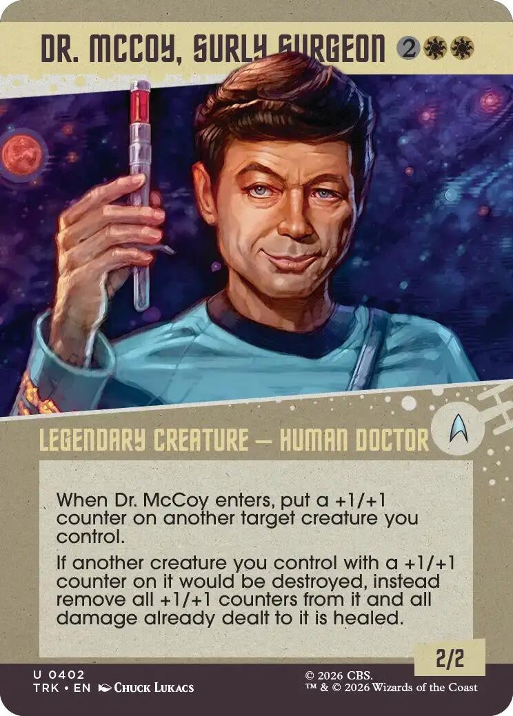Image for Dr. McCoy, Surly Surgeon (Showcase) (402) (TRK) - Magic: The Gathering