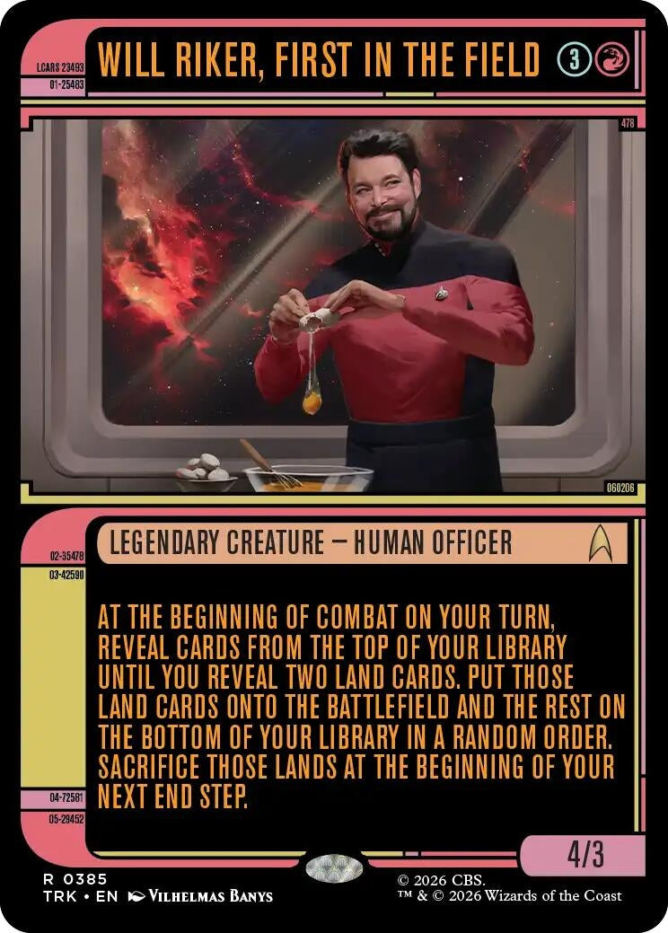 Image for Will Riker, First in the Field (Showcase) (385) (TRK) - Magic: The Gathering