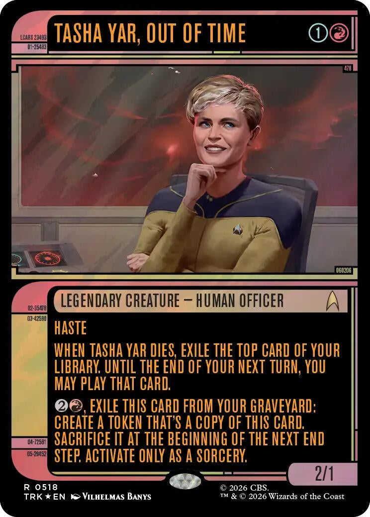 Image for Tasha Yar, Out of Time (Showcase) (Surge Foil) (518) (TRK) - Magic: The Gathering