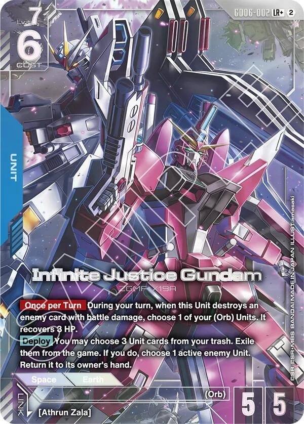 Image for Infinite Justice Gundam (LR+) (GD06-002) (GD06) - Gundam Card Game