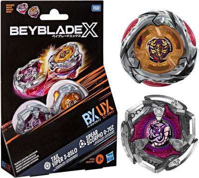 BeyBlade x Dual Pack Tail Viper 3-85LO Spear Scorpio 0-70Z