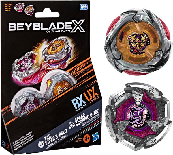 BeyBlade x Dual Pack Tail Viper 3-85LO Spear Scorpio 0-70Z