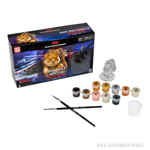 Paint Night Kit D&D Nolzur's Marvelous Miniatures Giant Space Hamster Limited Edition Paint Kit