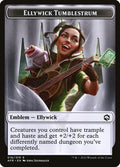 Wolf // Ellywick Tumblestrum Emblem Double-Sided Token [Dungeons & Dragons: Adventures in the Forgotten Realms Tokens]