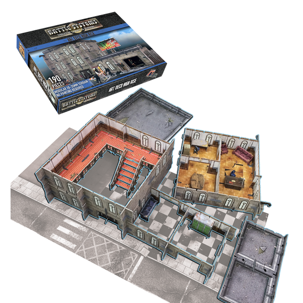 Battle Systems Terrain Urban Art Deco High-Rise Core Set
