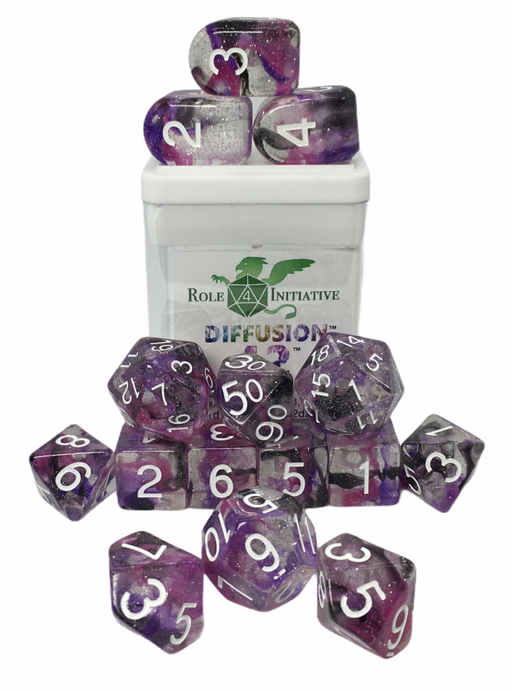 Role 4 Initiative Diffusion 42 Polyhedral 15 Dice Set