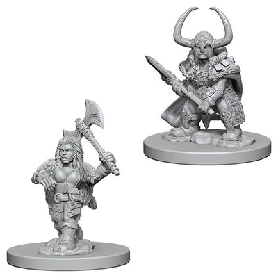 WizKids Nolzur's Marvelous Miniatures: Unpainted Miniatures: Dwarf Female Barbarian