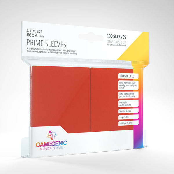 Gamegenic Prime Sleeves Standard Red